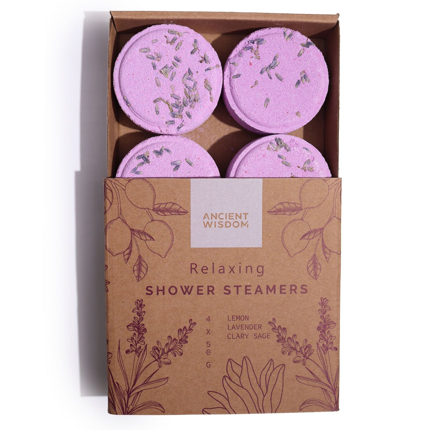 Zen Shower Steamers – Therapy Wellness Quartet | Relaxing (Purple)