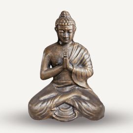 Buddha-Statue – Antikgold | Betende Pose (1,2 m)
