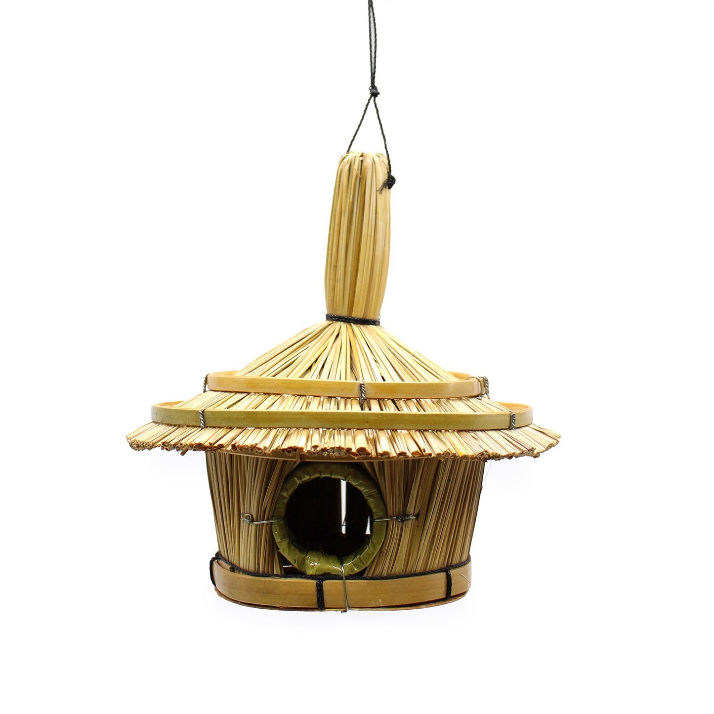 Handgefertigtes Vogelhaus aus Seegras – Rund | 17 x 17 cm