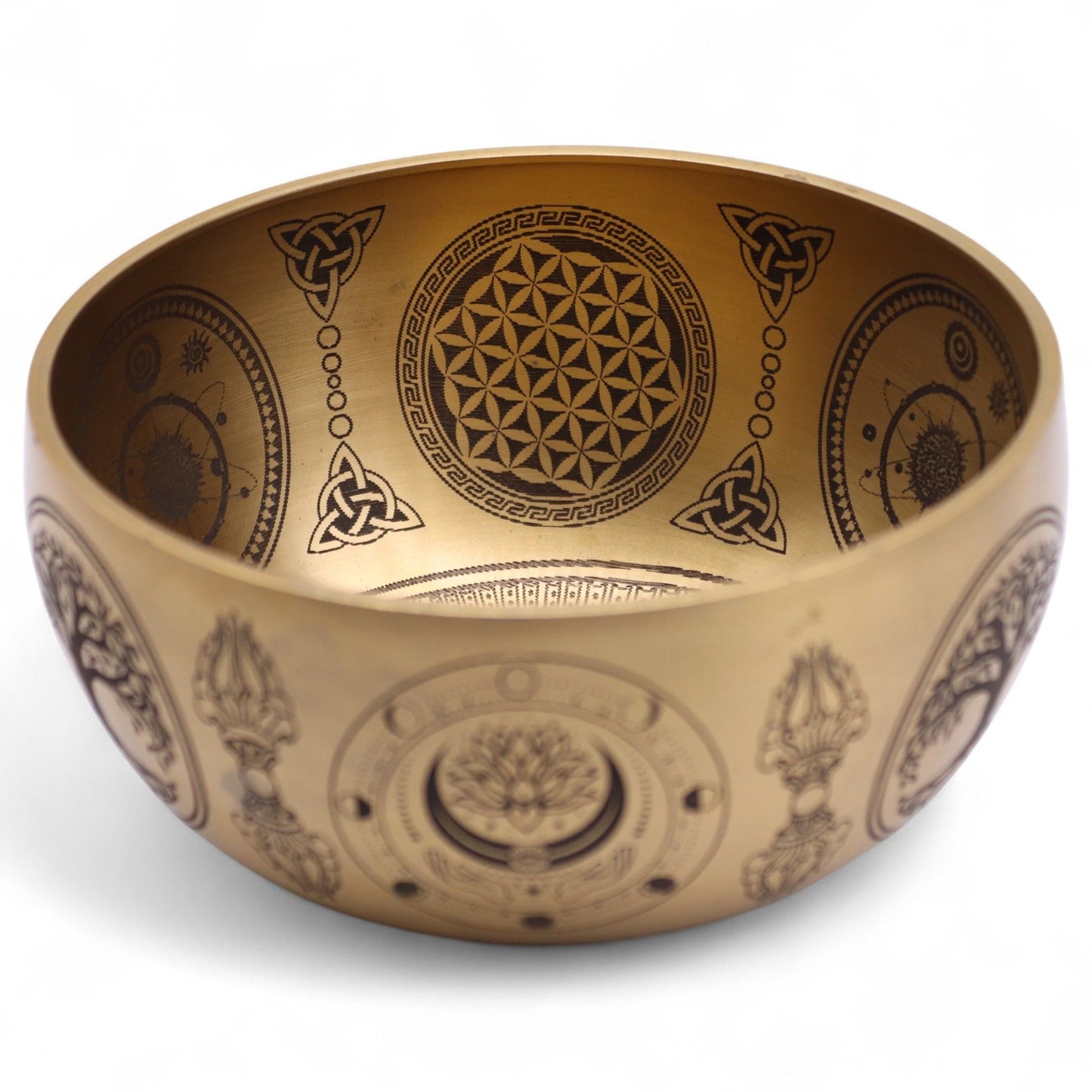 Pure Brass Etched Buddha - Set of 4