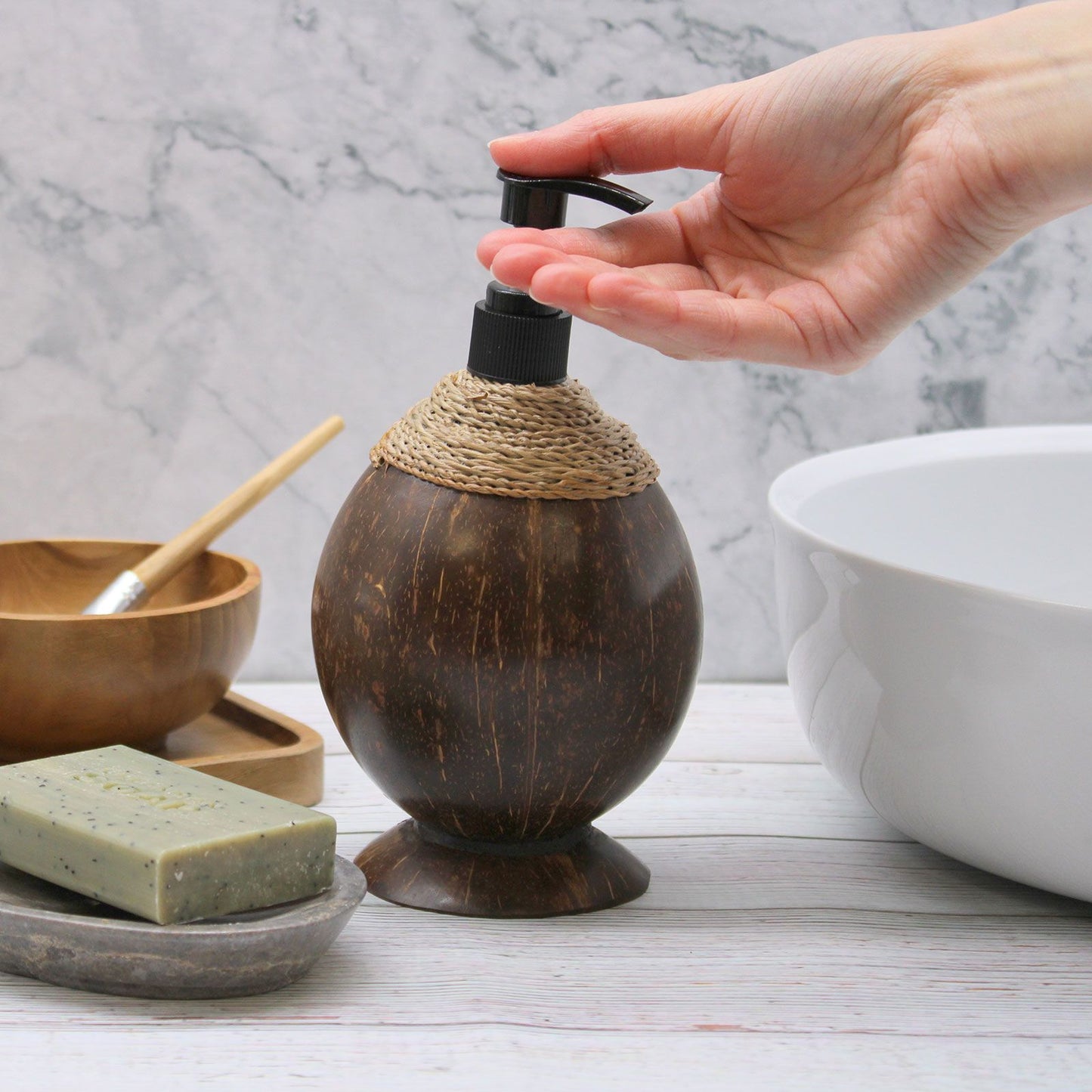 Natural Coconut Soap Dispencer