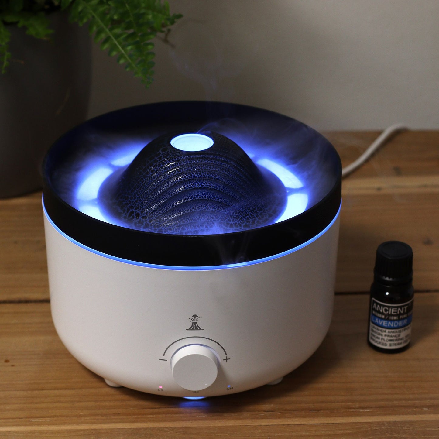 Großer Aromadiffusor mit Vulkan-Effekt (Stecker) Zwei Farben