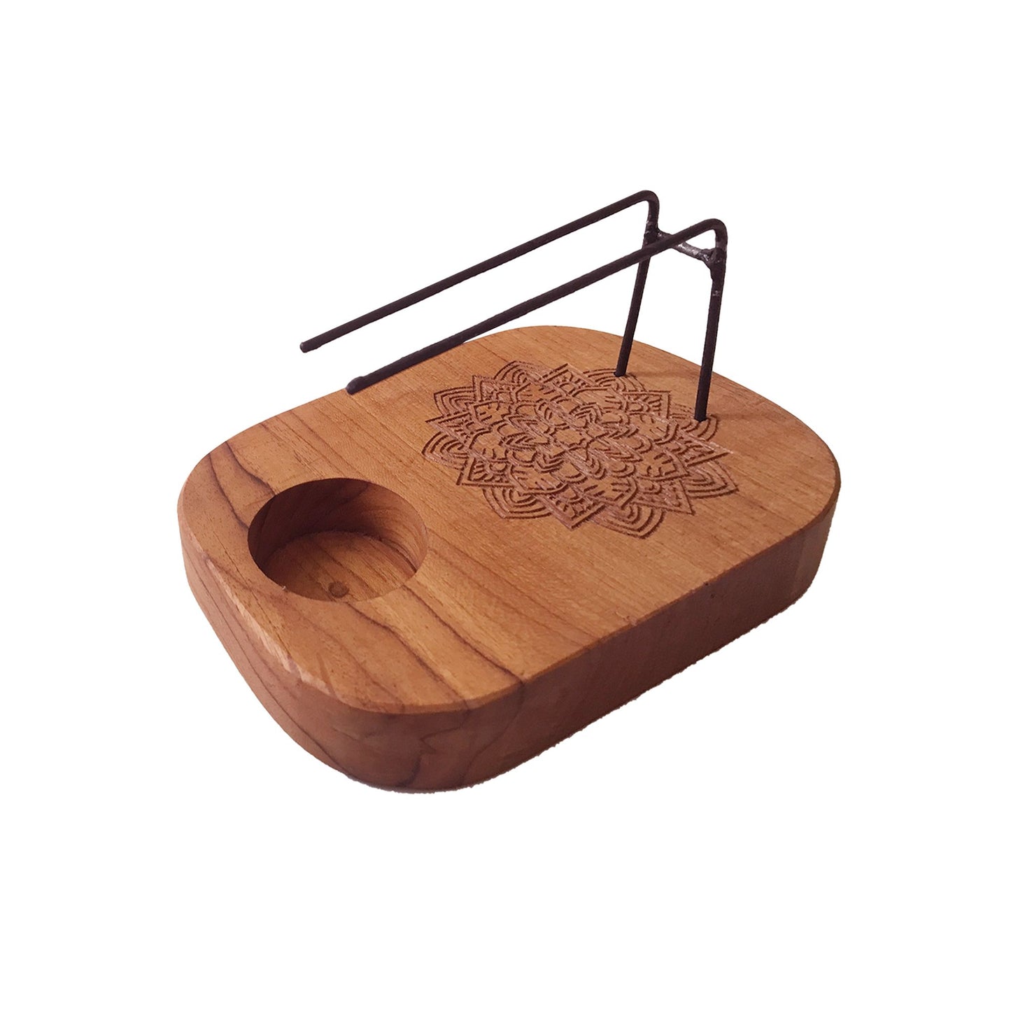 Palo-Santo-Ofen – Teakholz – Mandala-Design