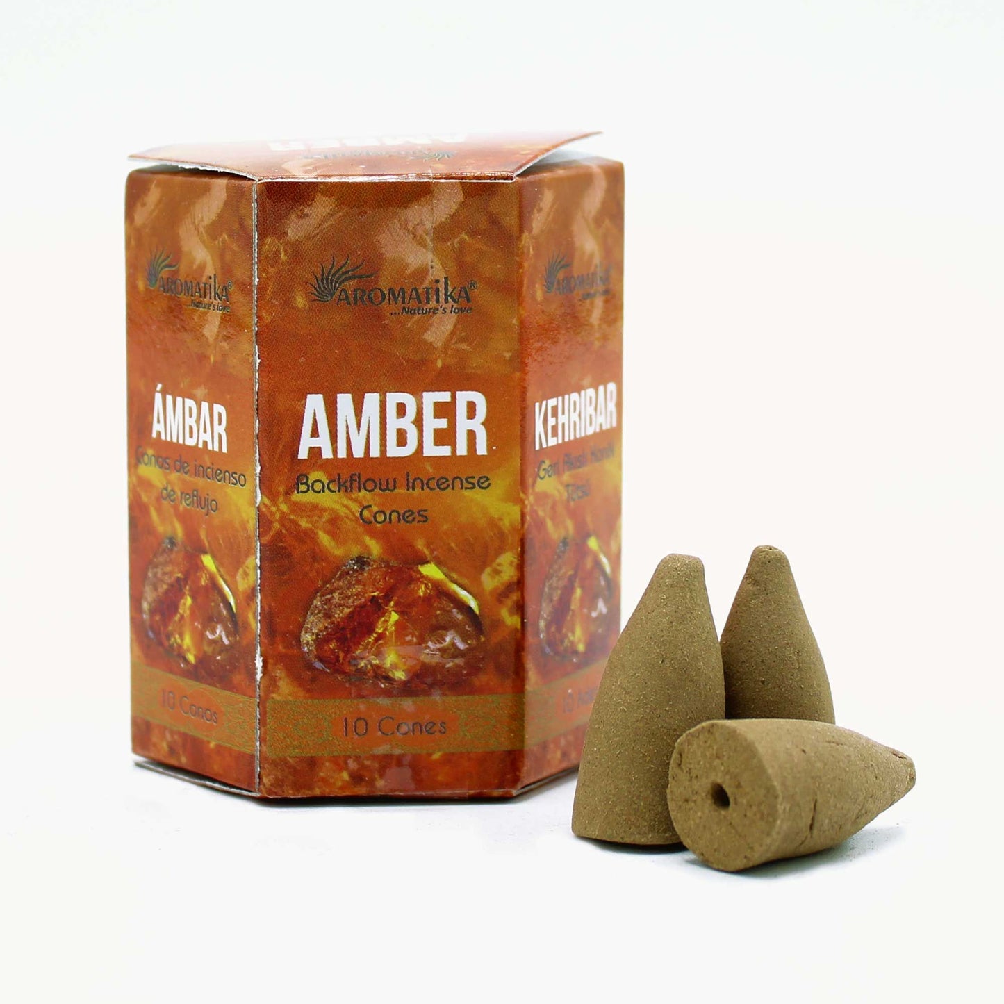 Amber Räucherkegel mit Rückfluss