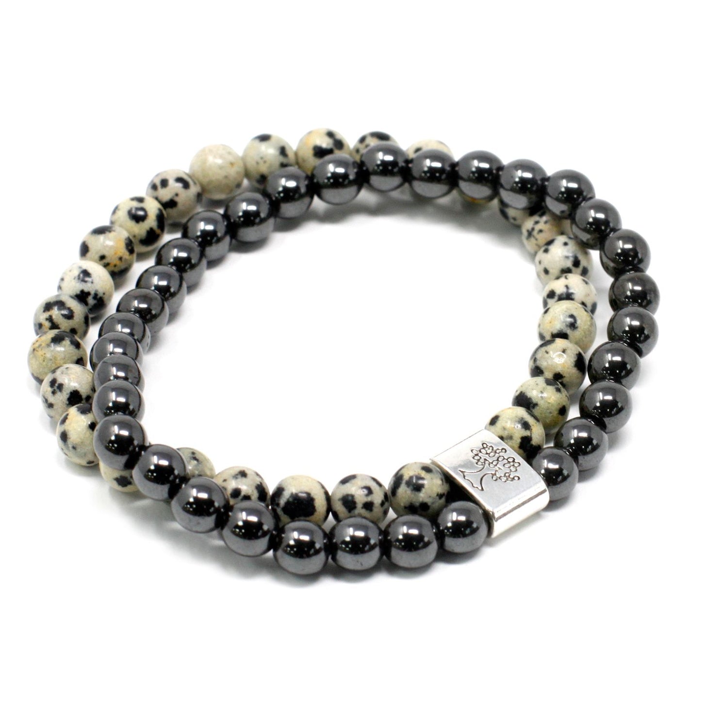 Magnetisches Armband aus Dalmatinerjaspis – Naturstein-Design