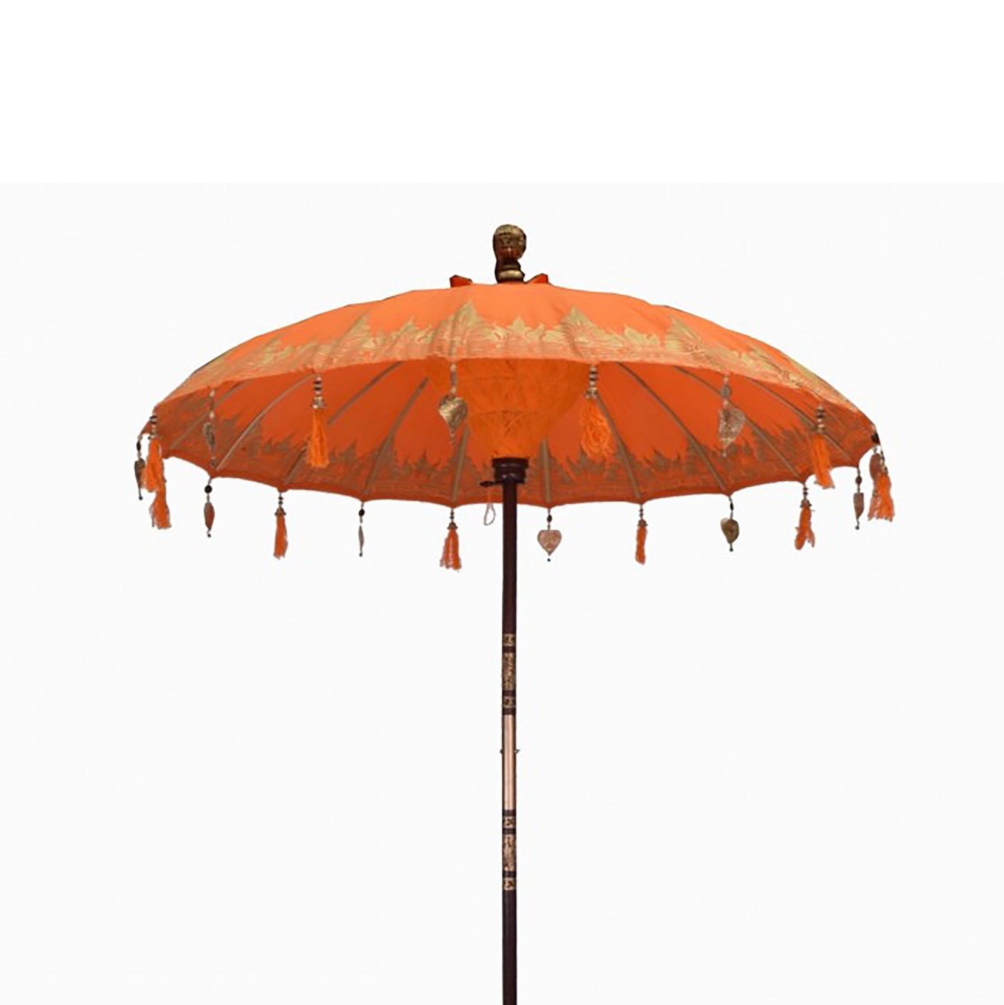 Bali Terrassen-Sonnenschirm - Baumwolle - Orange Dekor - 2m