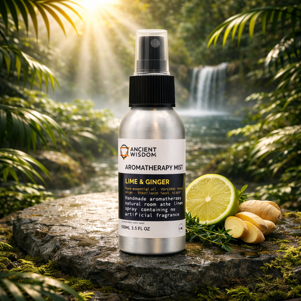Aromatherapie-Raumspray mit Limette und Ingwer