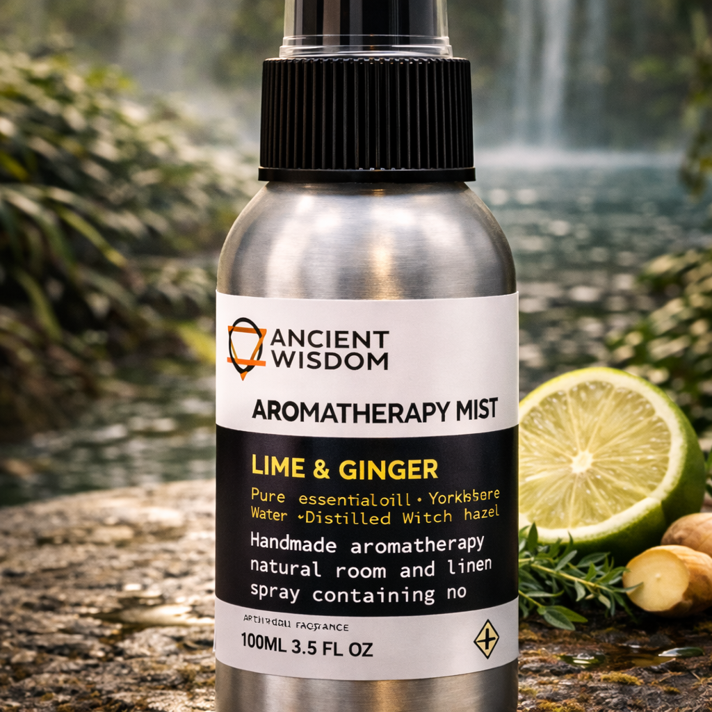 Aromatherapie-Raumspray mit Limette und Ingwer