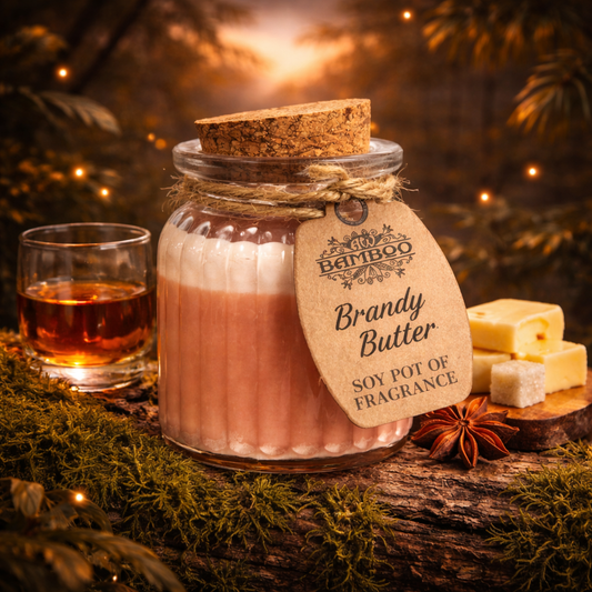 Bougie soja brandy butter en pot – Parfum gourmand