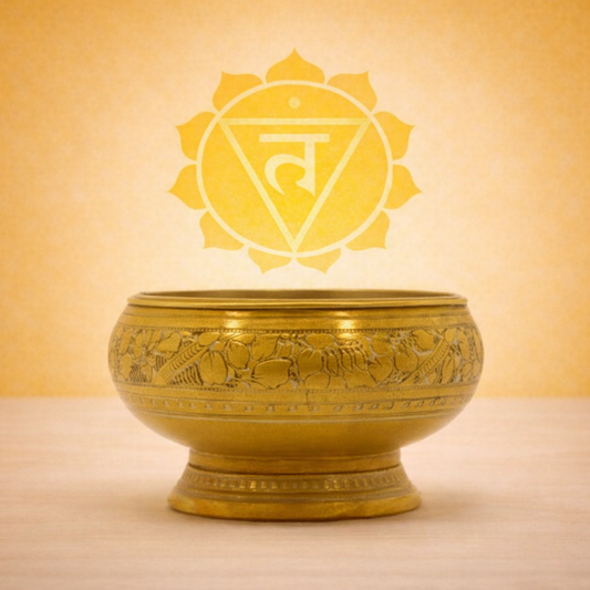 Hohes Räuchergefäß mit Holzkohle – Solarplexus