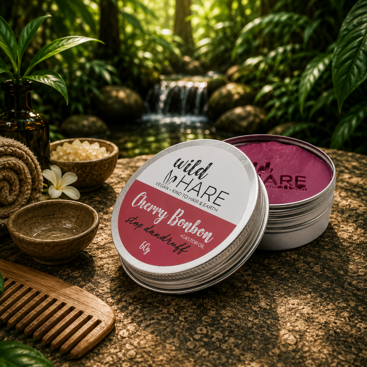 Wild Hare Festes Shampoo - Cherry Bonbon