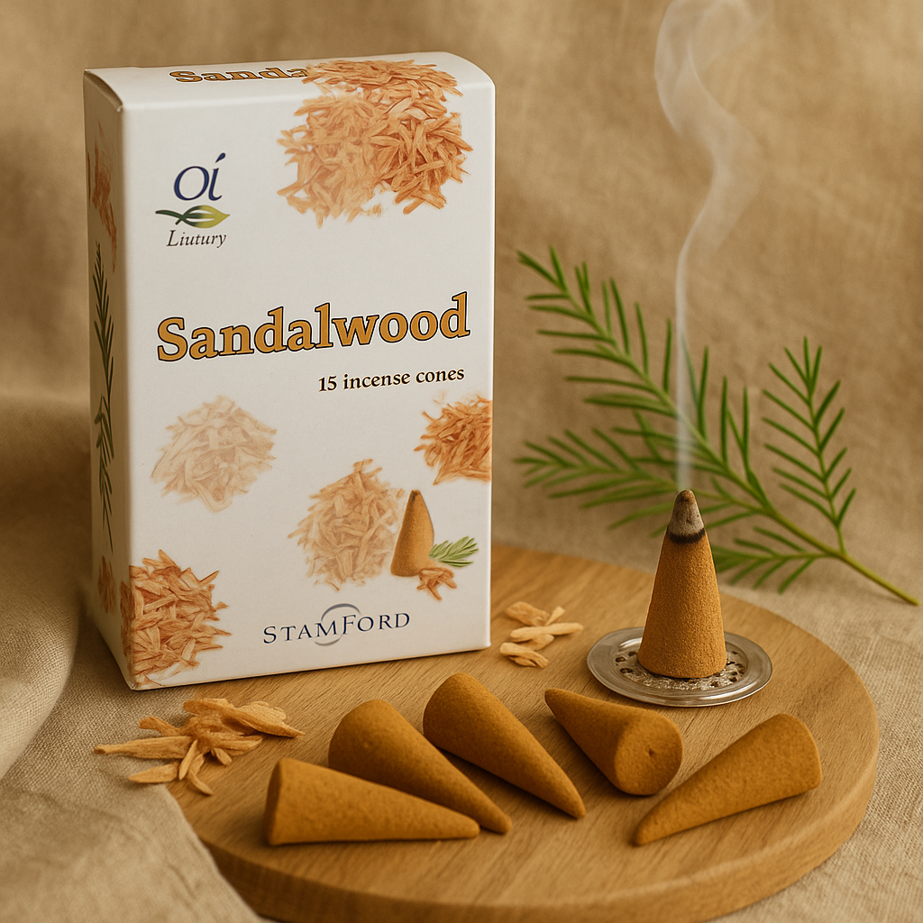 Sandalwood Incense Cones – Grounding Serenity & Calm Energy