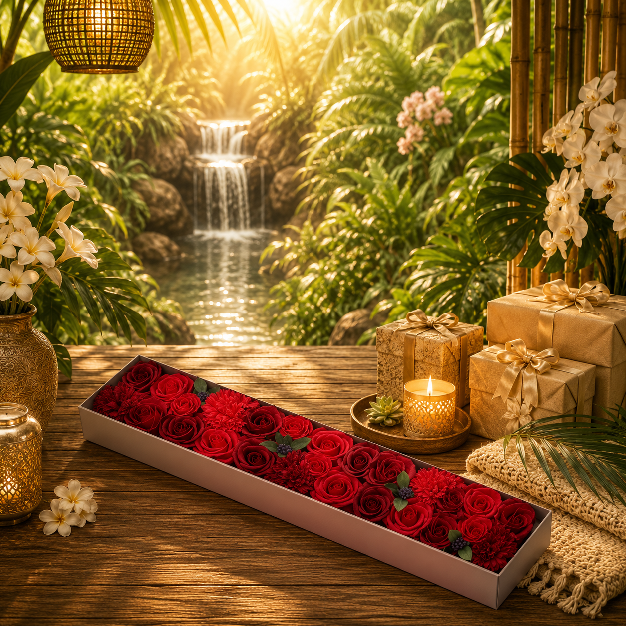 Extra lange – klassische rote Rosen