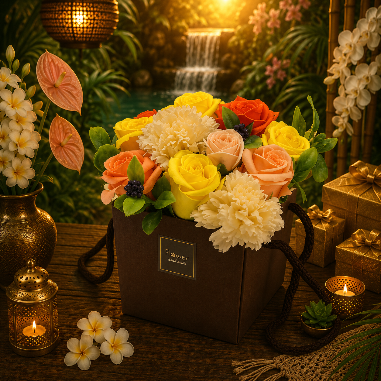 Soap Flower Bouqet - Spring Flowers