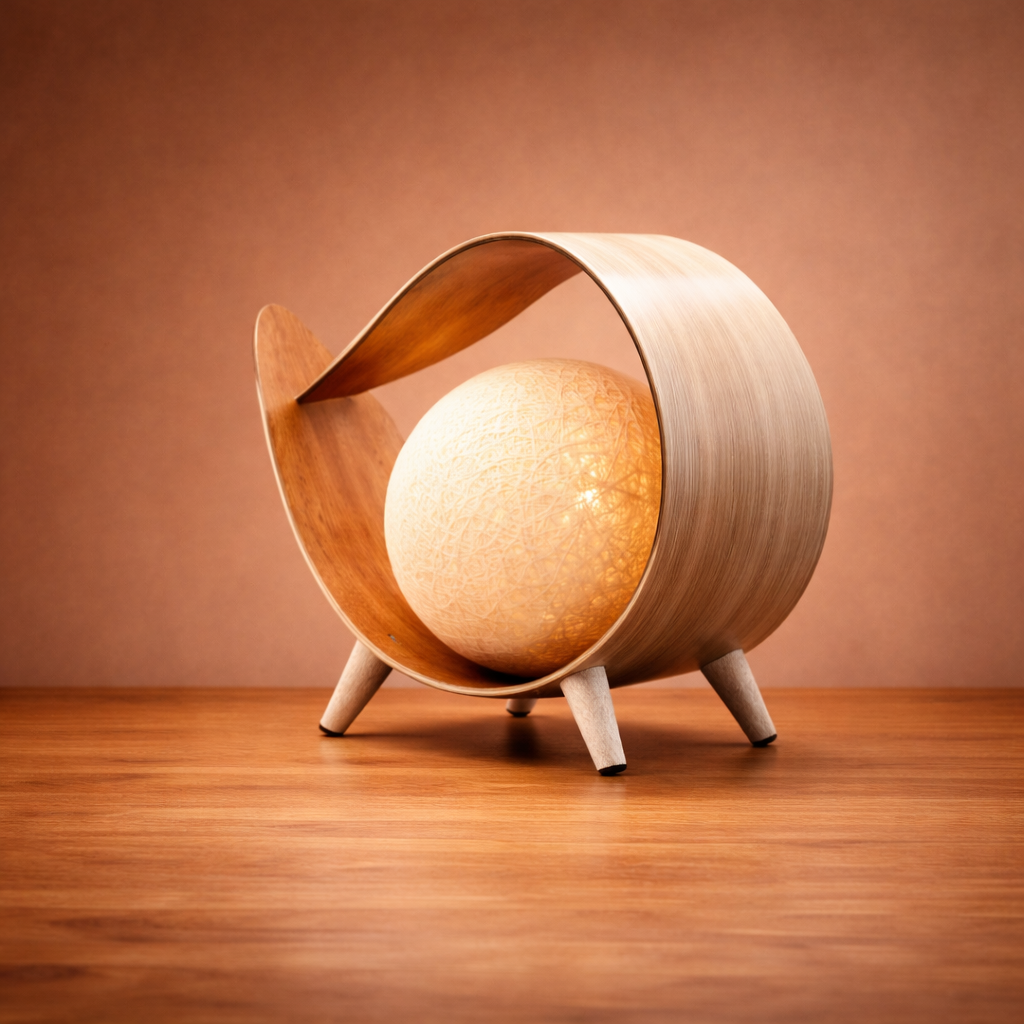 Natural Coconut Lamp - Natural Loop