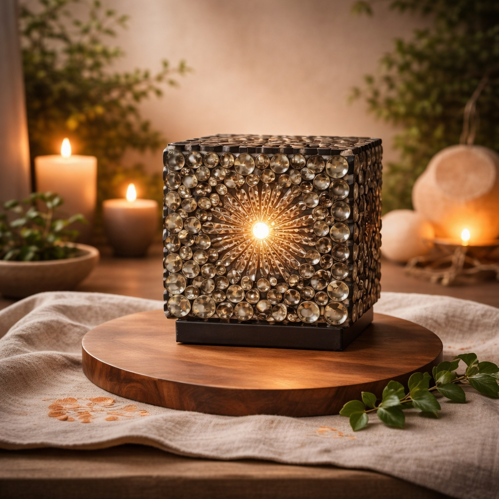 Boho Sea Shell Lamp - Chocolate Twist Square