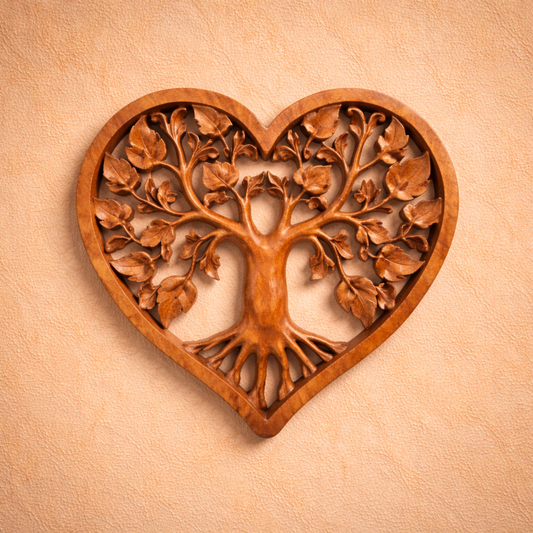 Heart Decorative Wooden Tree of Life Panel