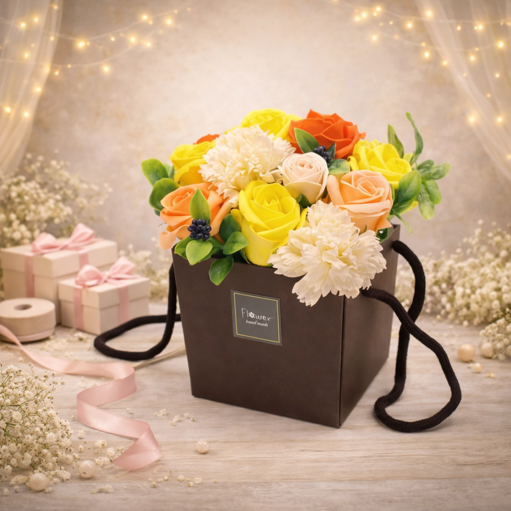 Soap Flower Bouqet - Spring Flowers