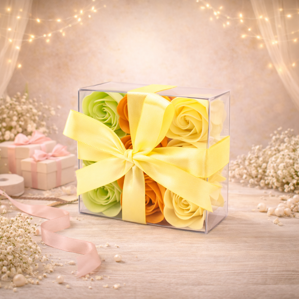 Set of 9 Soap Flowers- Spring Roses