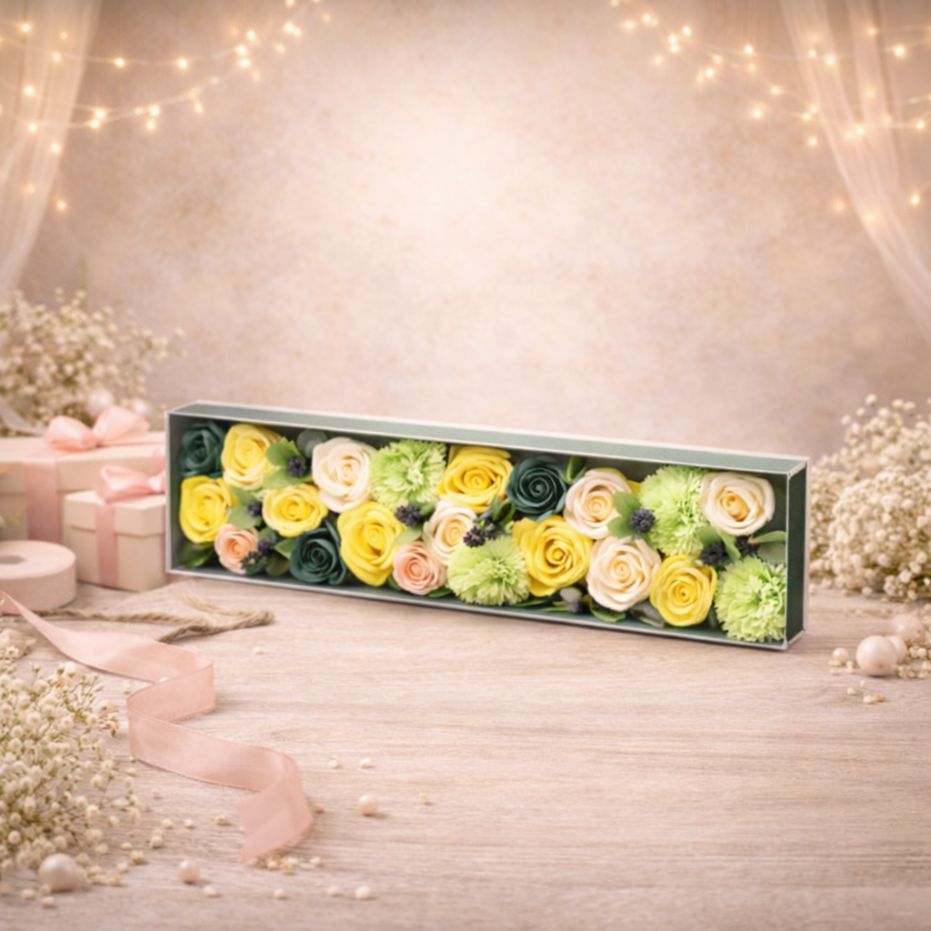 Extra Long Box - Yellow & Greens