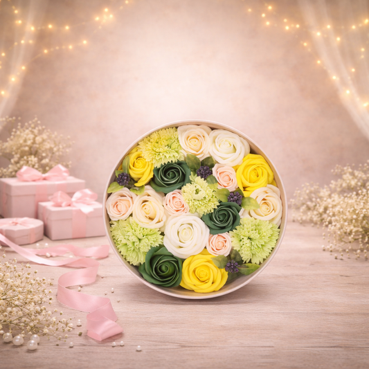 Round Box - Yellow & Greens