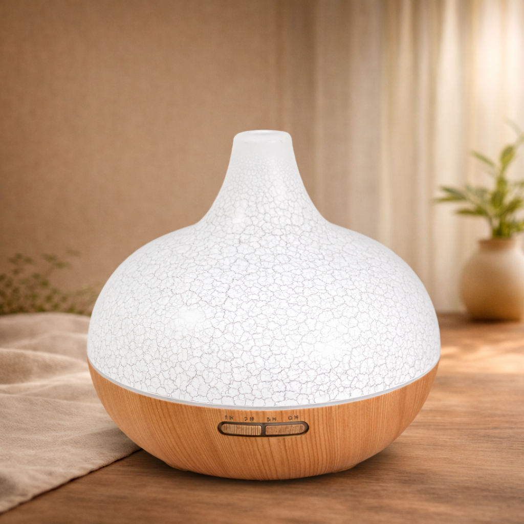 Santorini Aroma Diffuser — Ultrasonic Mist & Colour-Changing Light