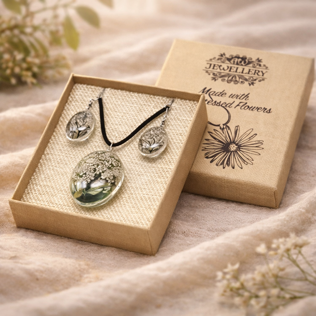 Pressed Flowers - Tree of Life set - White
