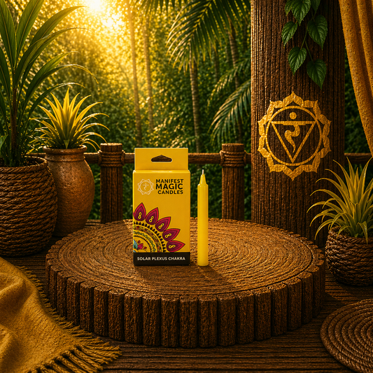 Manifest Magic Candles Yellow - Solar Plexus Chakra