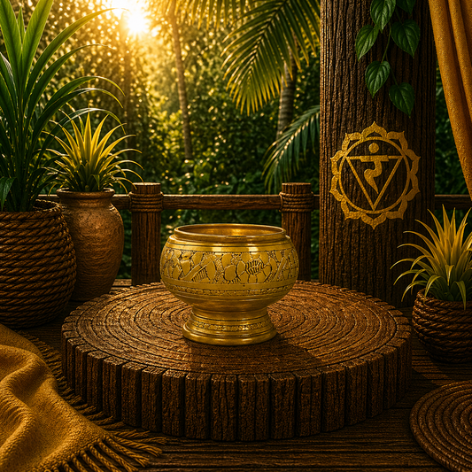 Chakra Tall Charcoal Incense Jar - Solar Plexus