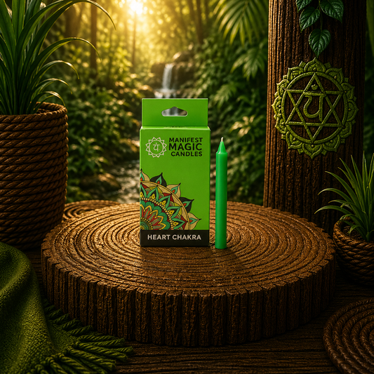 Manifest Magic Candles Green - Heart Chakra