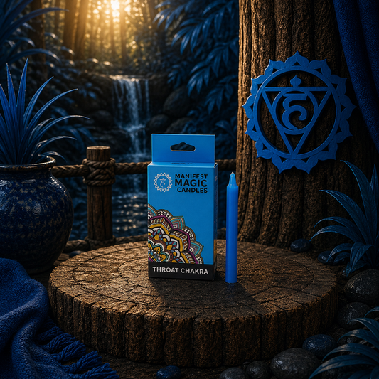Manifest Magic Candles Blue - Throat Chakra