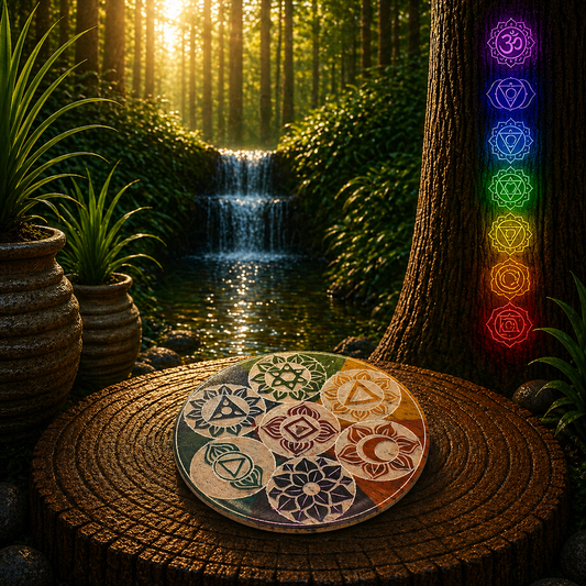 Soapstone Incense Holders – Seven Chakra Disc