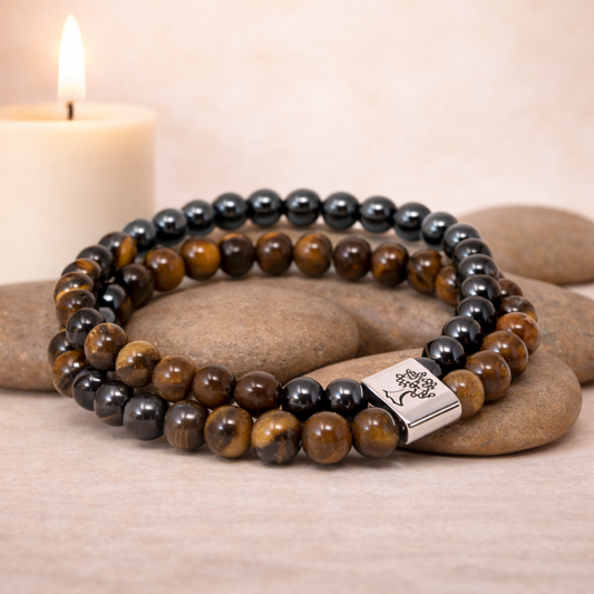 Magnetic Leopard Skin Bracelet – Natural Stone Design