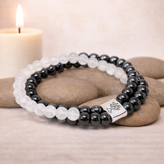 Magnetic Rock Quartz Bracelet – Natural Stone Design