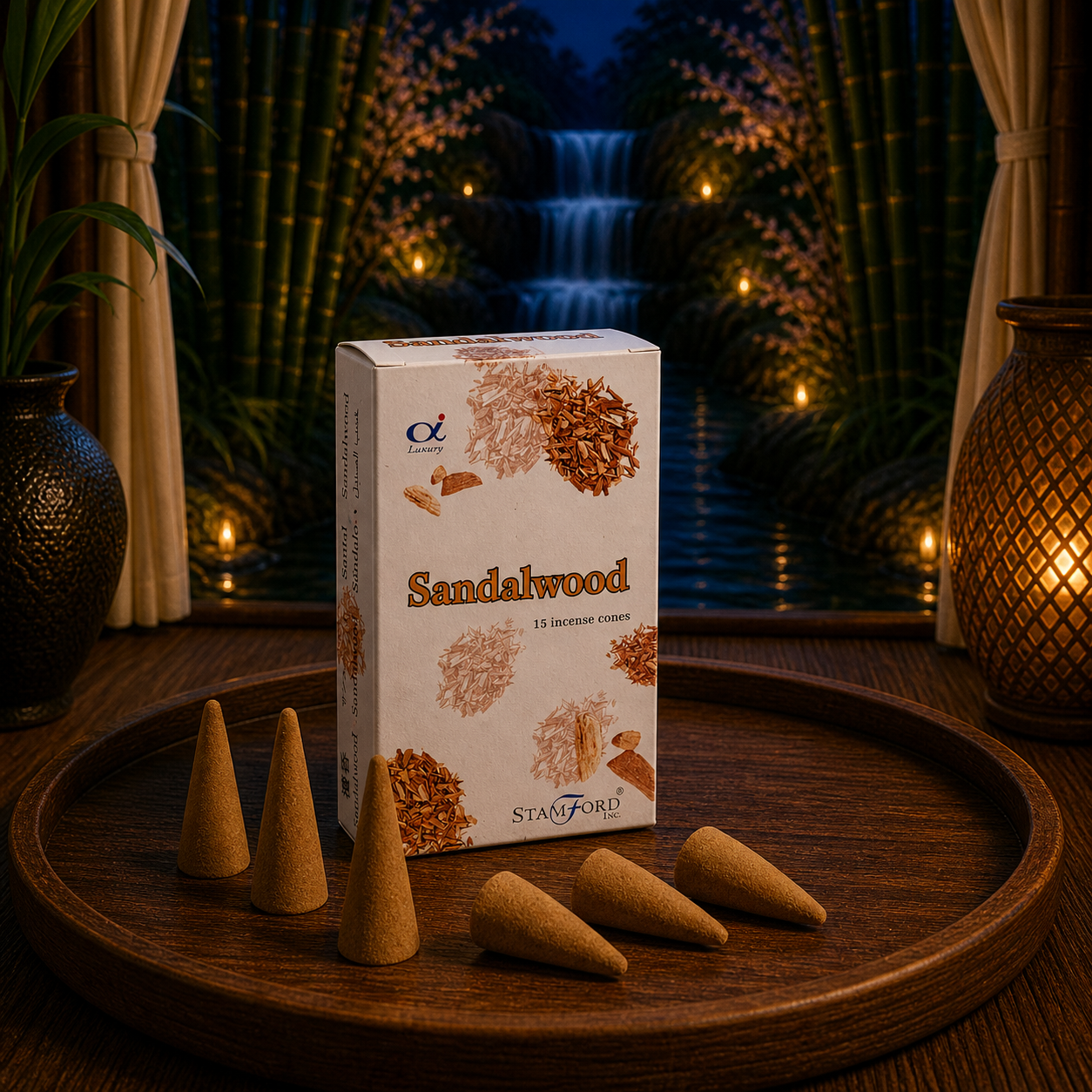Sandalwood Incense Cones – Grounding Serenity & Calm Energy