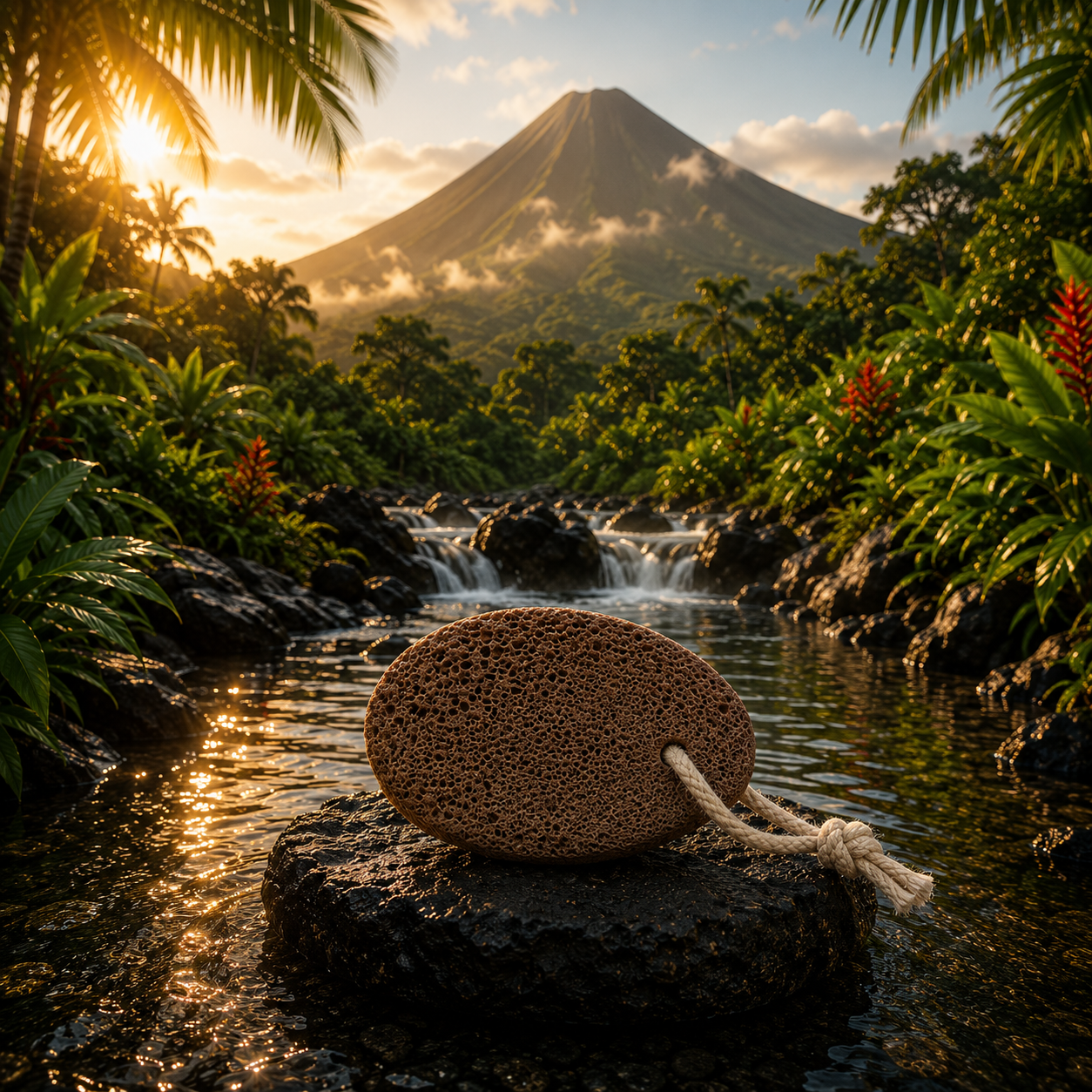 Volcanic Foot Stone - Oval Shape