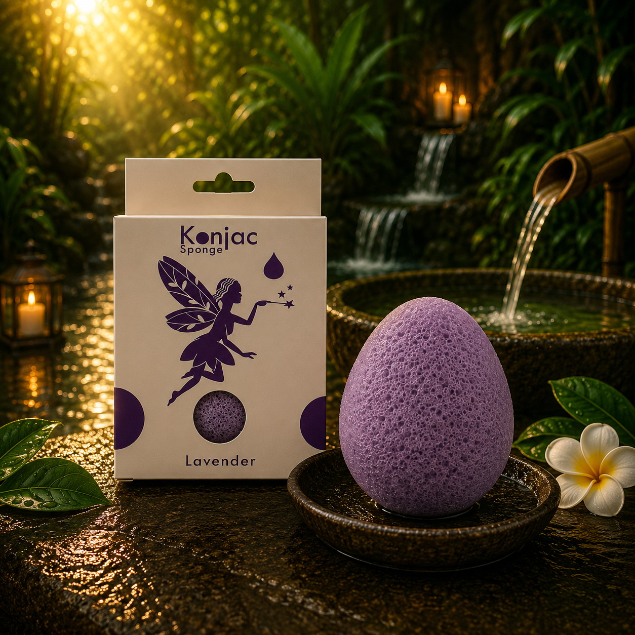 Teardrop Konjac Sponge - Lavender - Calming