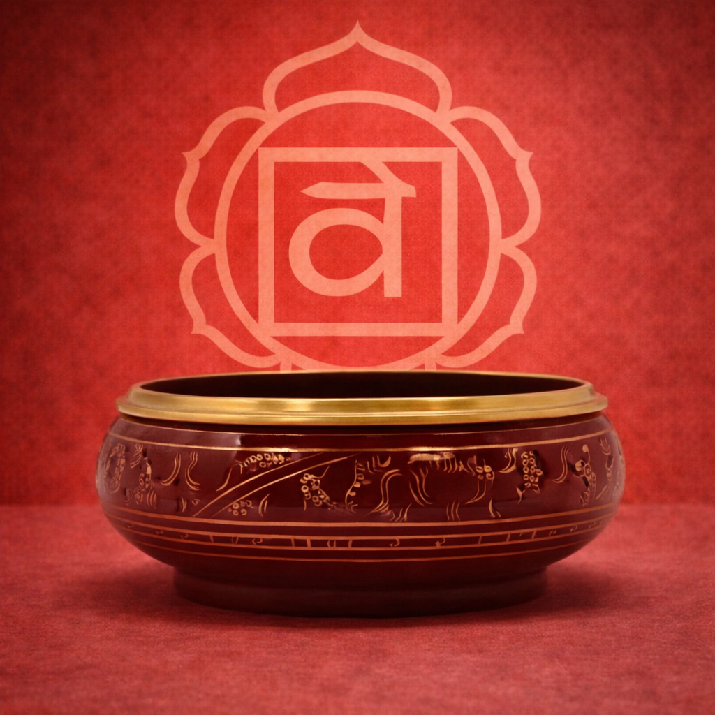 Chakra-Räucherstäbchenglas mit Holzkohle - Wurzel