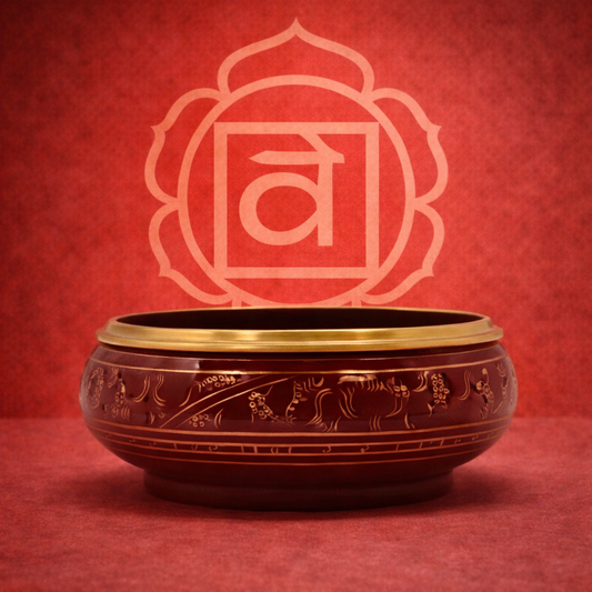 Chakra-Räucherstäbchenglas mit Holzkohle - Wurzel