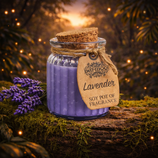 Bougie soja lavande en pot – Parfum naturel