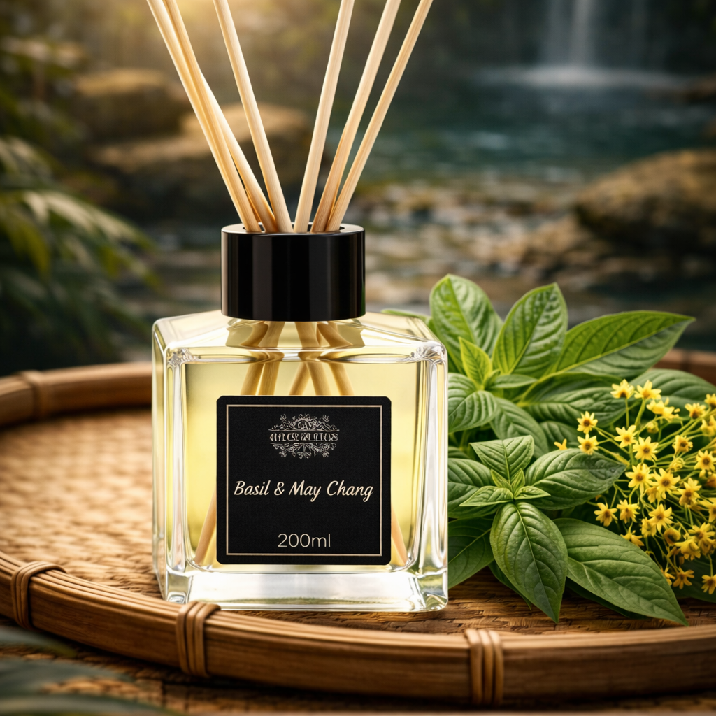 Basil & Maychang Essential Oil Reed Diffuser
