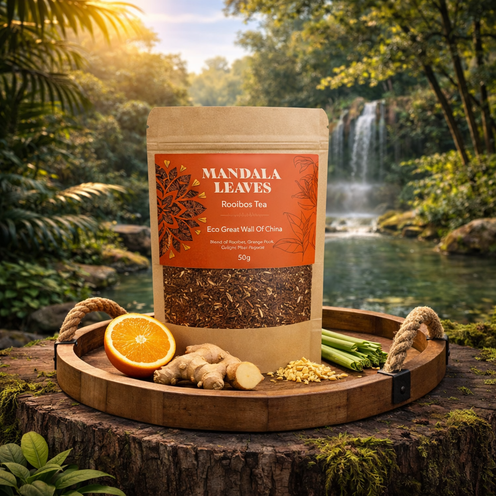 Rooibos Herbal Blend – Orange, Ginger & Lemongrass | Caffeine-Free