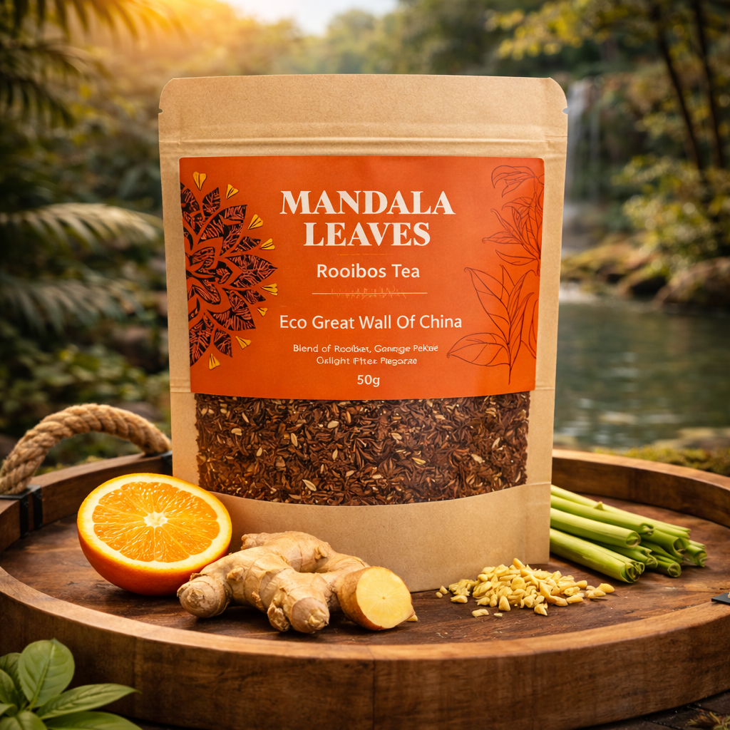 Rooibos Herbal Blend – Orange, Ginger & Lemongrass | Caffeine-Free