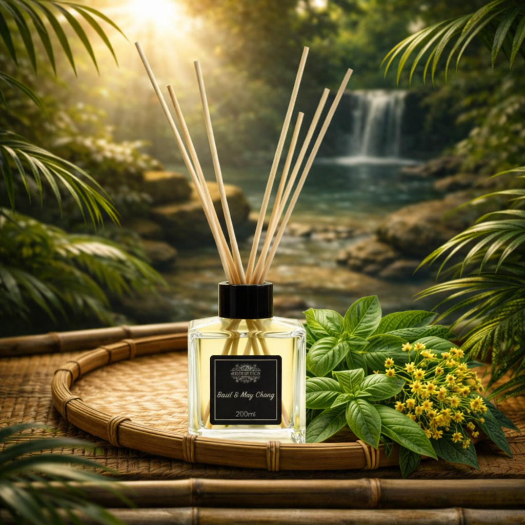 Basil & Maychang Essential Oil Reed Diffuser