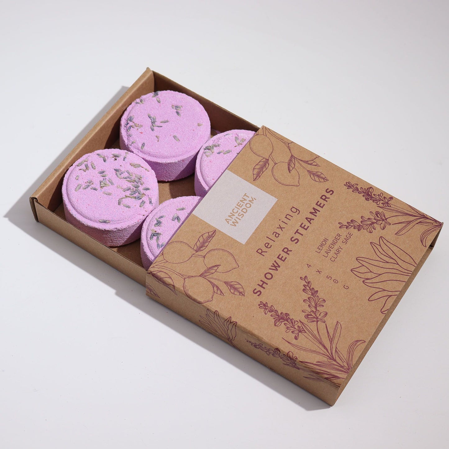 Zen Shower Steamers – Therapy Wellness Quartet | Relaxing (Purple)