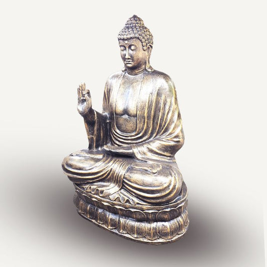 Large Buddha Statue – Antique Gold | Teaching Mudra (2m)