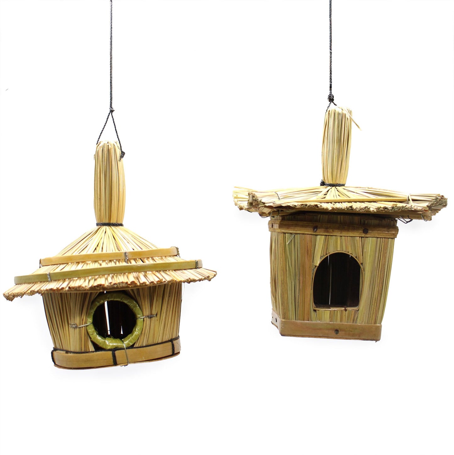 Handgefertigtes Vogelhaus aus Seegras – Rund | 17 x 17 cm