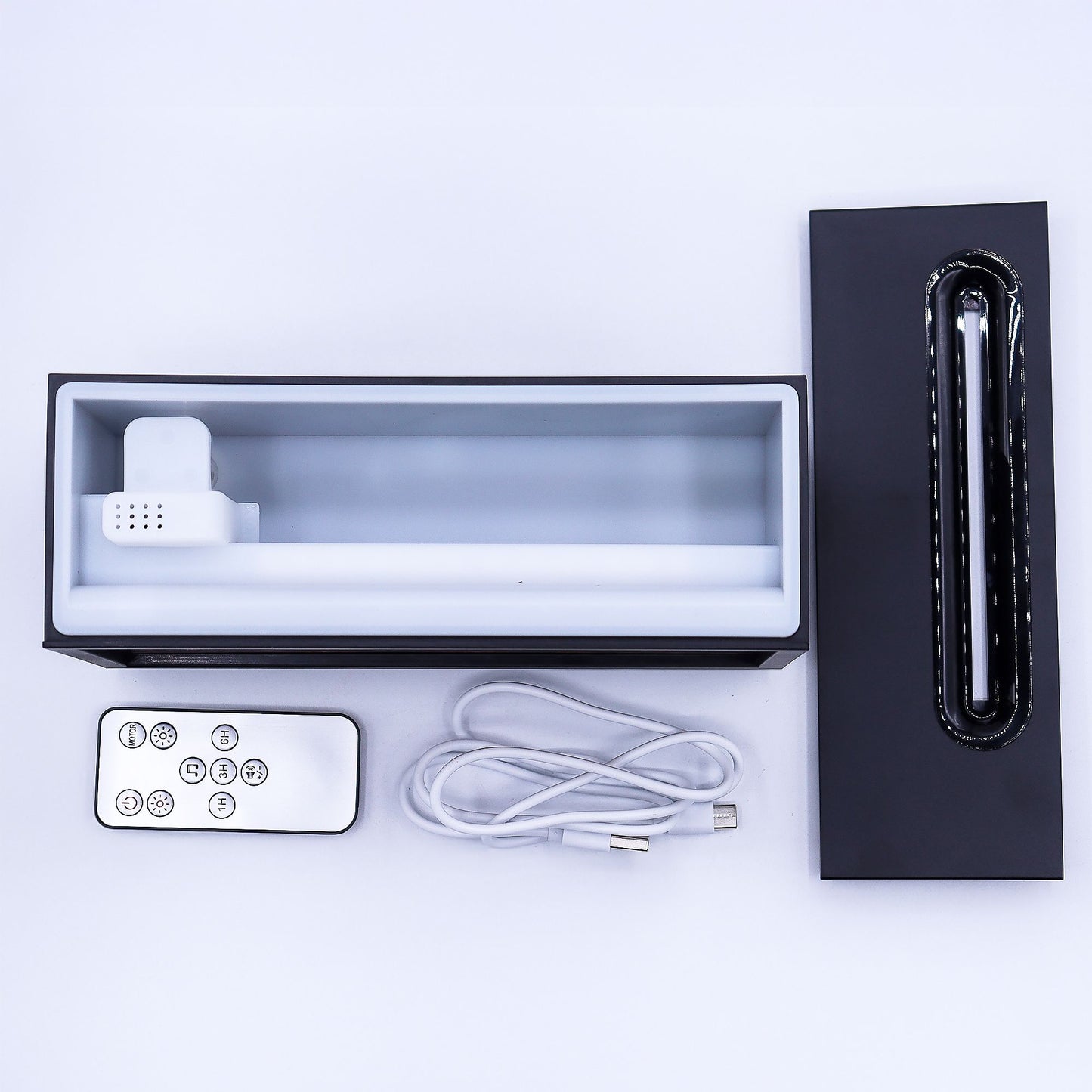 Aromadiffusor mit Flammeneffekt und Vogelgezwitscher – Schwarz, USB – Farbwechsel