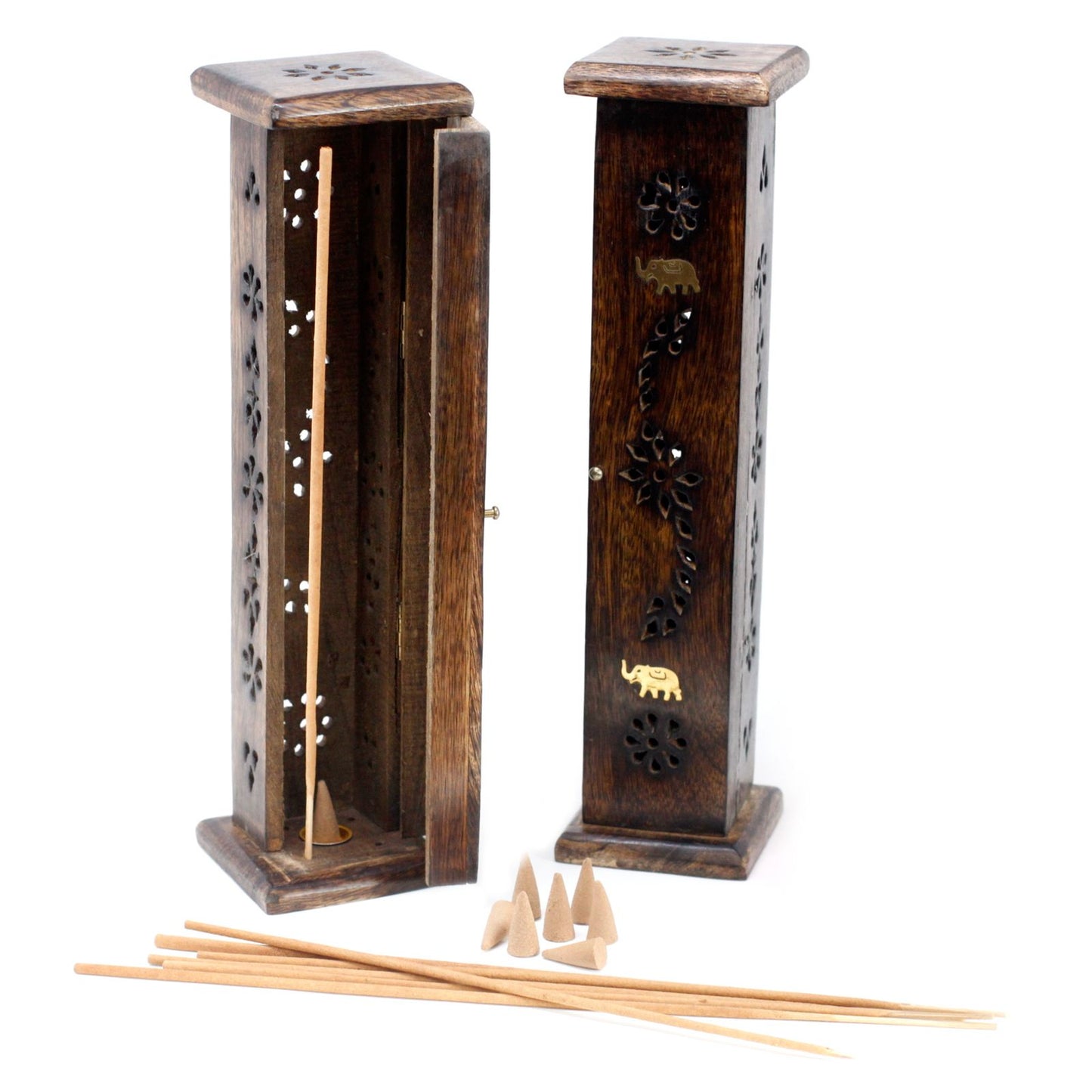 Porte-encens en bois authentique – Fait main en Inde