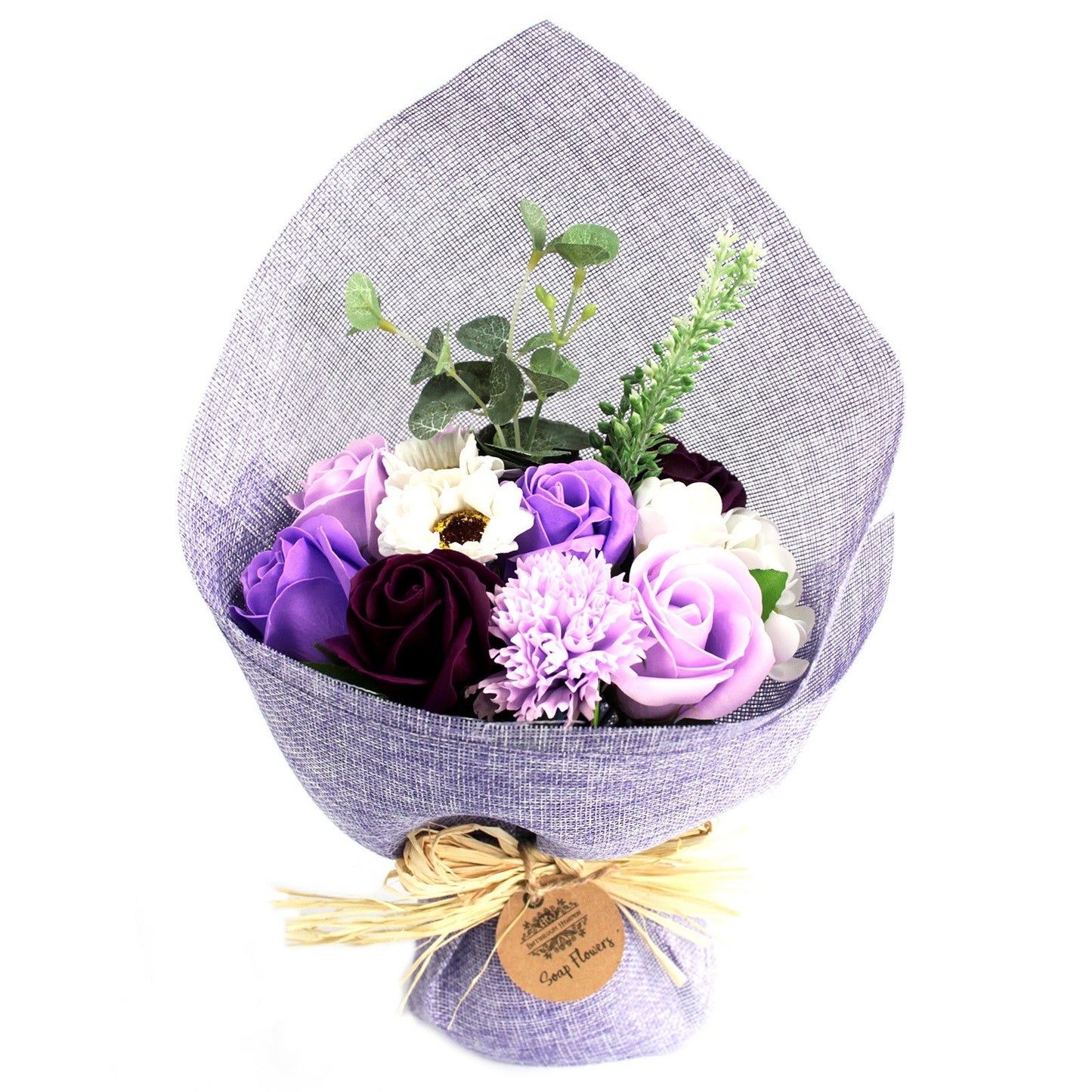 Stehender Seifenblumenstrauß – Lila